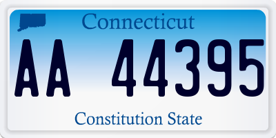CT license plate AA44395