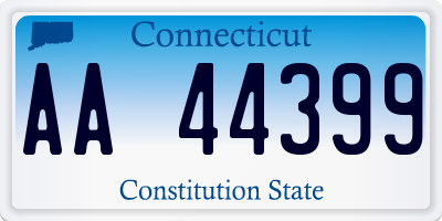 CT license plate AA44399