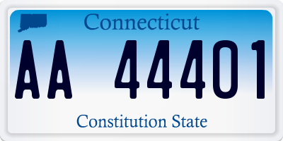 CT license plate AA44401