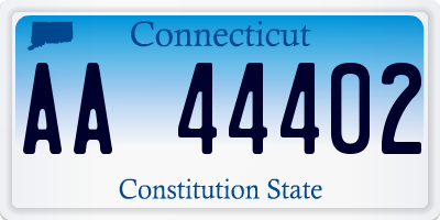 CT license plate AA44402