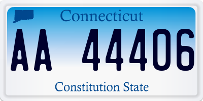 CT license plate AA44406