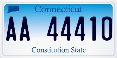 CT license plate AA44410