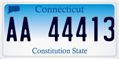 CT license plate AA44413