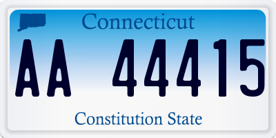 CT license plate AA44415