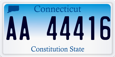 CT license plate AA44416