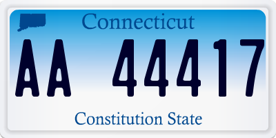 CT license plate AA44417