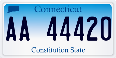 CT license plate AA44420