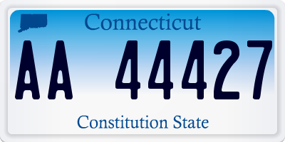 CT license plate AA44427