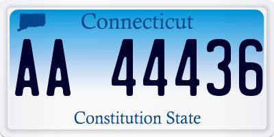 CT license plate AA44436