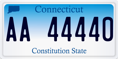 CT license plate AA44440