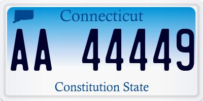 CT license plate AA44449