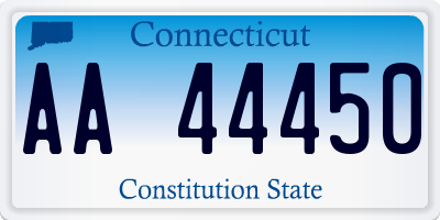 CT license plate AA44450