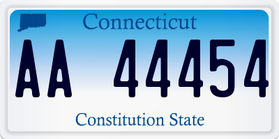 CT license plate AA44454