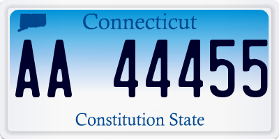 CT license plate AA44455