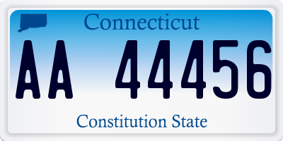CT license plate AA44456