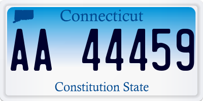 CT license plate AA44459