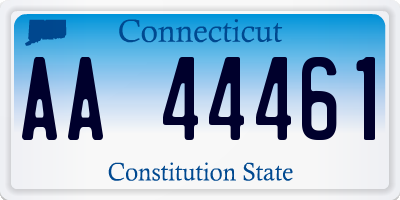 CT license plate AA44461