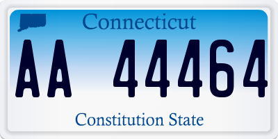 CT license plate AA44464