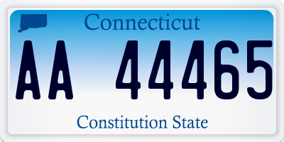 CT license plate AA44465