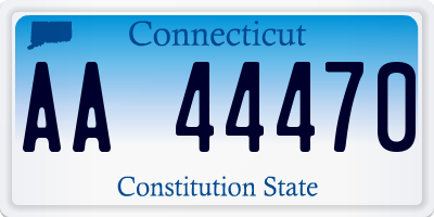 CT license plate AA44470