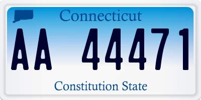 CT license plate AA44471