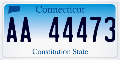 CT license plate AA44473