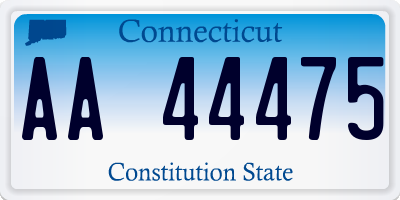 CT license plate AA44475