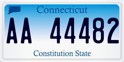 CT license plate AA44482