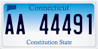 CT license plate AA44491