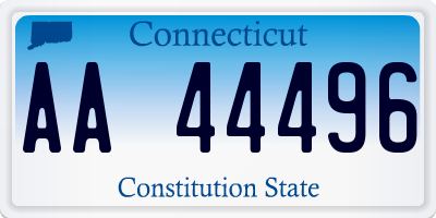 CT license plate AA44496