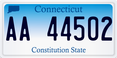 CT license plate AA44502