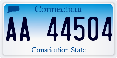 CT license plate AA44504
