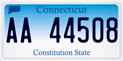 CT license plate AA44508