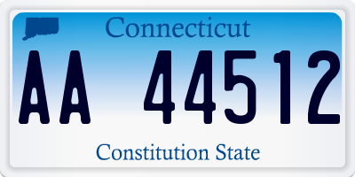CT license plate AA44512