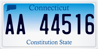 CT license plate AA44516