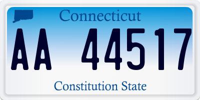 CT license plate AA44517