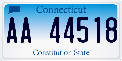 CT license plate AA44518