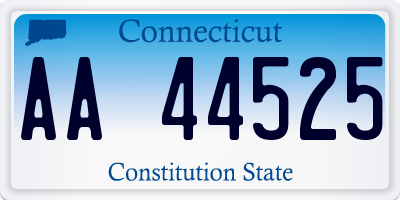 CT license plate AA44525