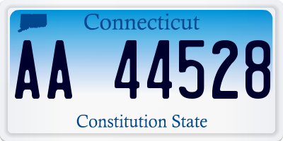CT license plate AA44528