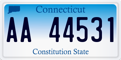 CT license plate AA44531