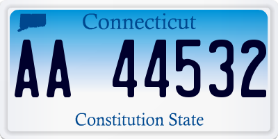 CT license plate AA44532
