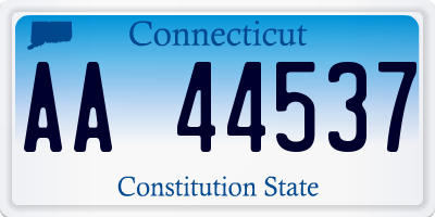 CT license plate AA44537