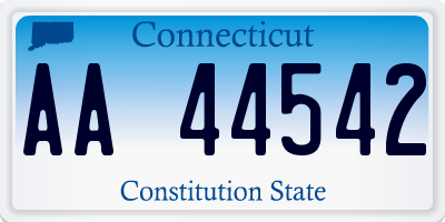 CT license plate AA44542