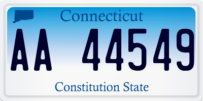 CT license plate AA44549