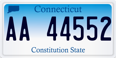 CT license plate AA44552