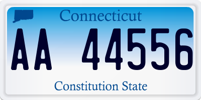 CT license plate AA44556