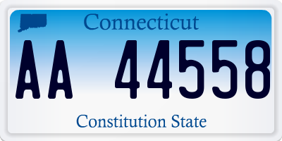 CT license plate AA44558