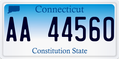 CT license plate AA44560