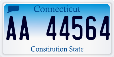 CT license plate AA44564