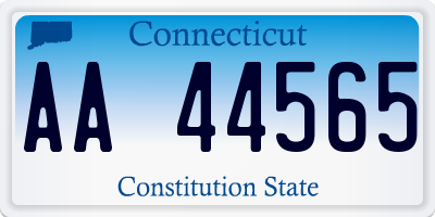 CT license plate AA44565